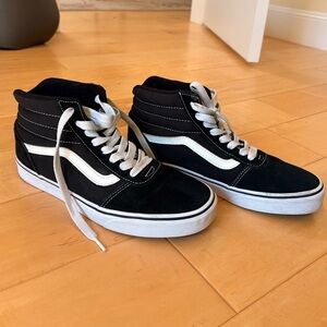 Vans Black and White Sk8-Hi Classic High-Top Sneakers